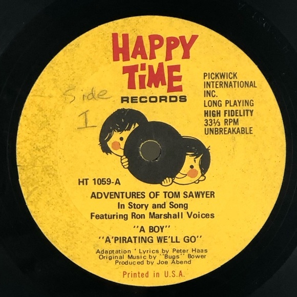 Happy Time Records Colorful Vinyl Album Huckleberry Finn & Tom Sawyer - Picture 5 of 7